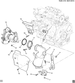 4-CYLINDER ENGINE Chevrolet Cruze (US and Canada) 2016-2017 BR,BS,BT69 ENGINE ASM-1.4L L4 PART 6 EXHAUST MANIFOLD & RELATED PARTS(LE2/1.4M)