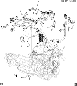 MOTOR DE ARRANQUE-GENERADOR-IGNICIÓN-SISTEMA ELÉCTRICO-LUCES Cadillac CT6 2016-2017 KJ,KL,KM69 WIRING HARNESS/ENGINE (LGW/3.0-6)