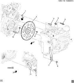 4-CYLINDER ENGINE Chevrolet Malibu (New Model) 2016-2016 ZB,ZC,ZD,ZF69 ENGINE TO TRANSMISSION MOUNTING (LFV/1.5T, AUTOMATIC MNH)