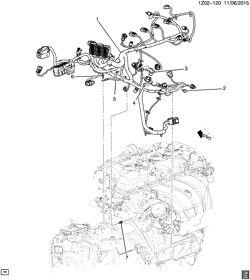 MOTOR DE ARRANQUE-GENERADOR-IGNICIÓN-SISTEMA ELÉCTRICO-LUCES Chevrolet Malibu (New Model) 2016-2017 ZD,ZF69 ARNÉS CABLEADO/MOTOR (LTG/2.0X)