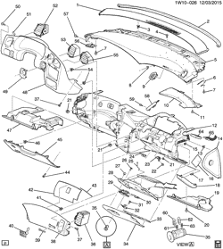 WINDSHIELD-WIPER-MIRRORS-INSTRUMENT PANEL-CONSOLE-DOORS Chevrolet Monte Carlo 2000-2002 W27 INSTRUMENT PANEL PART 1/TRIM