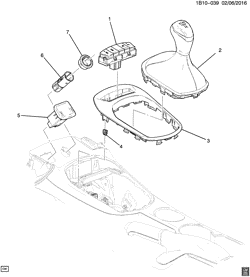 WINDSHIELD-WIPER-MIRRORS-INSTRUMENT PANEL-CONSOLE-DOORS Chevrolet Cruze (New Model) 2016-2017 BG,BH,BJ69 FLOOR CONSOLE PART 2 UPPER (SLIDING ARMREST CONSOLE DBU)