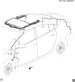 MOLDURAS DA CARROCERIA-PLACA DE METAL-PEÇAS DO COMPARTIMENTO TRASEIRO-PEÇAS DO TETO Chevrolet Cruze (New Model) 2016-2017 BJ69 SUNROOF DRAINAGE (CF5)