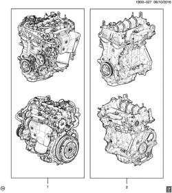 6-CYLINDER ENGINE Chevrolet Cruze (New Model) (US and Canada) 2016-2017 BR,BT69 ENGINE ASM & PARTIAL ENGINE (LE2/1.4M, MANUAL MF3)