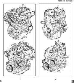 4-CYLINDER ENGINE Chevrolet Cruze (US and Canada) 2017-2017 BT69 ENGINE ASM & PARTIAL ENGINE (LH7/1.6E, MANUAL MZ4)