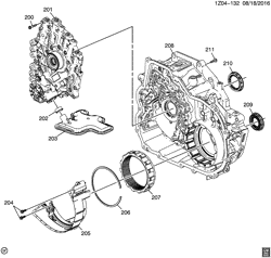 TRANSMISSÃO MANUAL 6 MARCHAS Chevrolet Equinox 2018-2018 XR,XS26 AUTOMATIC TRANSMISSION 9T50 TORQUE CONVERTER AND DIFFERENTIAL HOUSING ASSEMBLY(M3D)