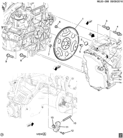 MOTOR 4 CILINDROS Chevrolet Equinox 2012-2017 L ENGINE TO TRANSMISSION MOUNTING (LEA/2.4K, AUTOMATIC MHC)