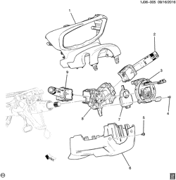 FRONT SUSPENSION-STEERING Chevrolet Sonic Hatchback (Canada and US) 2017-2017 JV,JW48 STEERING COLUMN SWITCHES & COVERS (KEYLESS START BTM)