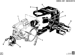 FUEL SYSTEM-EXHAUST-EMISSION SYSTEM Cadillac Seville 1995-1995 EK THROTTLE BODY (L37/4.6-9,LD8/4.6Y)