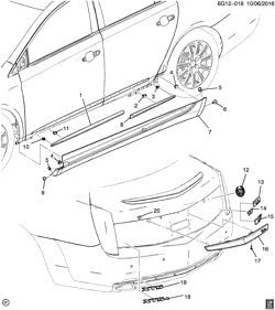 BODY MOLDINGS-SHEET METAL-REAR COMPARTMENT HARDWARE-ROOF HARDWARE Cadillac XTS 2014-2014 G MOLDINGS/BODY-LOWER