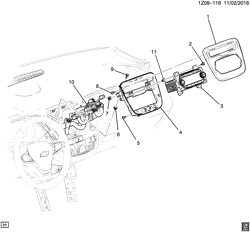 КРЕПЛЕНИЕ КУЗОВА-КОНДИЦИОНЕР-АУДИОСИСТЕМА Chevrolet Malibu (New Model) 2016-2017 ZB69 RADIO MOUNTING (INFOTAINMENT IP1)