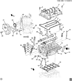 4-CYLINDER ENGINE Chevrolet Equinox 2018-2018 XP,XR,XS26 ENGINE ASM-1.5L L4 PART 2 CYLINDER HEAD & RELATED PARTS (LYX/1.5V)