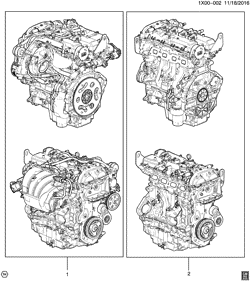 4-CYLINDER ENGINE Chevrolet Equinox 2018-2018 XR,XS26 ENGINE ASM & PARTIAL ENGINE (LTG/2.0X, AUTOMATIC M3D)