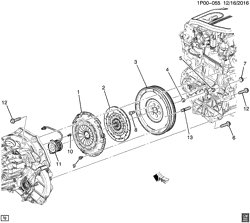 6-CYLINDER ENGINE Chevrolet Orlando 2012-2014 P75 CLUTCH (MANUAL TRANSMISSION MZ0)
