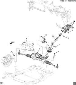 FRONT SUSPENSION-STEERING Chevrolet Equinox 2018-2018 XR,XS26 STEERING SYSTEM & RELATED PARTS (LTG/2.0X)