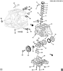 MOTOR 4 CILINDROS Chevrolet Spark 2016-2017 DM,DN48 ENGINE ASM-1.0L L3 PART 1 CYLINDER BLOCK & RELATED PARTS (L5Q/1.0-7)