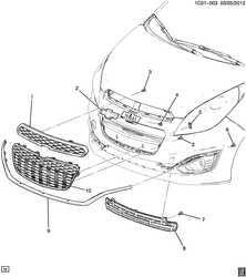 COOLING SYSTEM-GRILLE-OIL SYSTEM Chevrolet Spark - LAAM 2013-2015 CT,CU48 GRILLE/RADIATOR (SPORT VHU)