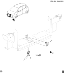 BODY MOUNTING-AIR CONDITIONING-INSTRUMENT CLUSTER Chevrolet Spark (New Model) 2016-2017 DU,DV,DW48 SENSOR/TEMPERATURE