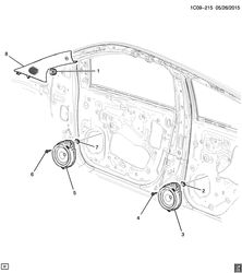 FIXAÇÃO CARROCERIA-AR-CONDICIONADO-PAINEL DE INSTRUMENTOS Chevrolet Spark (New Model) 2016-2017 DU,DV,DW48 AUDIO SYSTEM/SPEAKERS
