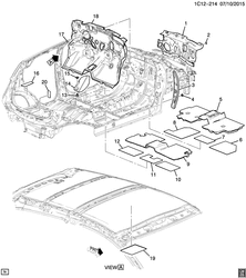 BODY MOLDINGS-SHEET METAL-REAR COMPARTMENT HARDWARE-ROOF HARDWARE Chevrolet Spark (New Model) 2016-2017 DU,DV,DW48 INSULATOR/BODY