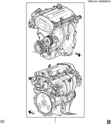MOTOR 4 CILINDROS Chevrolet Cruze Notchback - LAAM 2012-2016 PT,PU69 ENGINE ASM & PARTIAL ENGINE (LUW/1.8M)