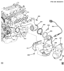 4-CYLINDER ENGINE Chevrolet Aveo/Sonic - LAAM 2014-2016 JC48 ENGINE ASM-1.4L L4 PART 6 EXHAUST MANIFOLD & RELATED PARTS (LUJ/1.4-8)