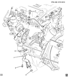 ТОПЛИВО-ВЫХЛОП-КАРБЮРАЦИЯ Chevrolet Tracker/Trax - LAAM 2014-2017 JB,JC76 TURBOCHARGER LUBRICATION SYSTEM (LUJ/1.4-8)