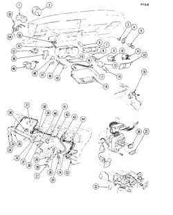 DOORS-REGULATORS-WINDSHIELD-WIPER-WASHER Pontiac Firebird 1976-1981 F INSTRUMENT PANEL - PART II