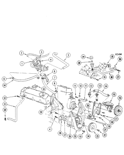 FUEL-EXHAUST-CARBURETION Cadillac Seville 1981-1981 368 A.I.R. SYSTEM & VACUUM PUMP MOUNTING