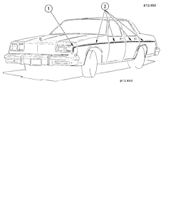 МОЛДИНГИ КУЗОВА-ЛИСТОВОЙ МЕТАЛ Buick Lesabre 1981-1981 B69 STRIPES (D90)