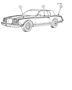 МОЛДИНГИ КУЗОВА-ЛИСТОВОЙ МЕТАЛ Buick Riviera 1981-1981 E STRIPES (D90)