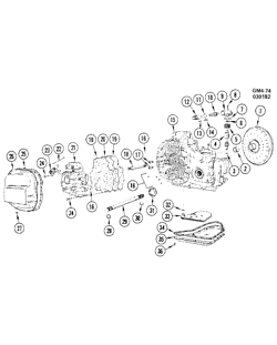 TRANSMISSÃO MANUAL 5 MARCHAS Buick Skylark 1980-1981 X THM125 A.T. CASE & RELATED PARTS (M34)