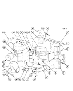 МОЛДИНГИ КУЗОВА-КОНДИЦИОНЕР-ПРИБОРНЫЙ ЩИТОК Pontiac T1000 1981-1981 T ENGINE COMPT AIR DISTRIBUTION SYSTEM