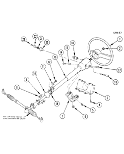 FRONT SUSPENSION STEERING Chevrolet Chevette 1976-1980 T STEERING SYSTEM & RELATED PARTS