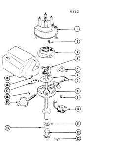 DÉMARREUR - ALTERNATEUR - ALLUMAGE - ÉLECTRIQUE - LAMPES Chevrolet Chevette 1982-1986 T DISTRIBUTOR/IGNITION-(L17/1.6C)