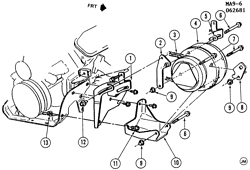КРЕПЛЕНИЕ КУЗОВА-КОНДИЦИОНЕР-АУДИОСИСТЕМА Buick Century 1982-1982 A A/C COMPRESSOR MOUNTING-3.0L V6 (LK9/3.0E)