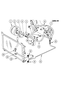 КРЕПЛЕНИЕ КУЗОВА-КОНДИЦИОНЕР-ПРИБОРНЫЙ ЩИТОК Buick Skylark 1980-1981 X 2.8 LITER AIR CONDITIONING REFRIGERATION SYSTEM