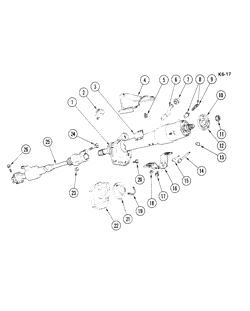 FRONT SUSPENSION STEERING Cadillac Commercial Chassis 1977-1981 C,D,Z STEERING COLUMN & RELATED PARTS