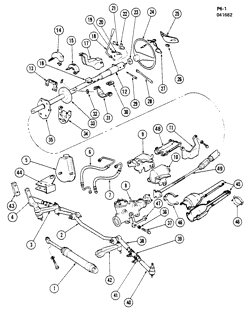 FRONT SUSPENSION STEERING Pontiac Sunbird 1976-1981 STEERING SYSTEM & RELATED PARTS (EXC T,X)
