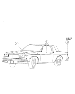 МОЛДИНГИ КУЗОВА-ЛИСТОВОЙ МЕТАЛ-ФУРНИТУРА ЗАДНЕГО ОТСЕКА-ФУРНИТУРА КРЫШИ Buick Estate Wagon 1983-1983 B37 STRIPES/BODY (D85)