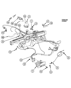 SUP. DE CARR. - AIR CLIM.- AUDIO/DIVERTISSEMENT Chevrolet Impala 1982-1986 B A/C CONTROL SYSTEM