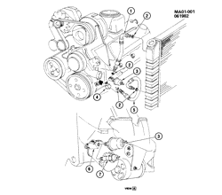 COOLING SYSTEM-GRILLE-OIL SYSTEM Pontiac 6000 1982-1985 A ENGINE OIL COOLER LINES-4.2L V6 (LT7/4.2T) DIESEL