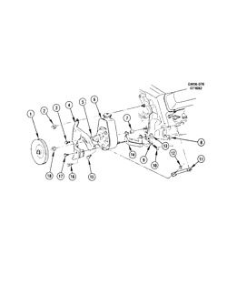 FRONT SUSPENSION-STEERING Buick Estate Wagon 1982-1985 B STEERING PUMP MOUNTING-5.0/5.7L V8 (LV2/LF9)
