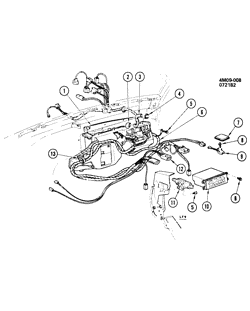 BODY MOUNTING-AIR CONDITIONING-AUDIO/ENTERTAINMENT Buick Electra 1982-1983 C A/C CONTROL SYSTEM ELECTRICAL/AUTOMATIC (C68)