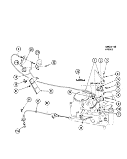 FUEL SYSTEM-EXHAUST-EMISSION SYSTEM Chevrolet Caprice 1982-1985 B ACCELERATOR CONTROL (DIESEL)