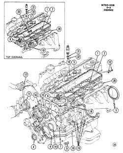 8-CYLINDER ENGINE Chevrolet Chevette 1982-1986 T ENGINE GASKET KIT-1.8L L4 (LJ5/1.8D) DIESEL