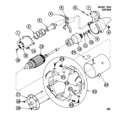 STARTER-GENERATOR-IGNITION-ELECTRICAL-LAMPS Cadillac Deville 1985-1986 C STARTER MOTOR (DELCO REMY)