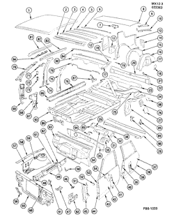 BODY MOLDINGS-SHEET METAL-REAR COMPARTMENT HARDWARE-ROOF HARDWARE Buick Skylark 1982-1985 X69 SHEET METAL/BODY