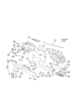 FRONT END SHEET METAL-HEATER-VEHICLE MAINTENANCE Chevrolet Monte Carlo 1982-1987 G HEATER & DEFROSTER SYSTEM