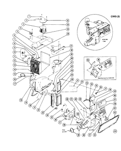 BODY MTG.-AIR COND.-INST. CLUSTER Cadillac Deville 1977-1981 C,D,Z A.C. HEATER & EVAPORATOR